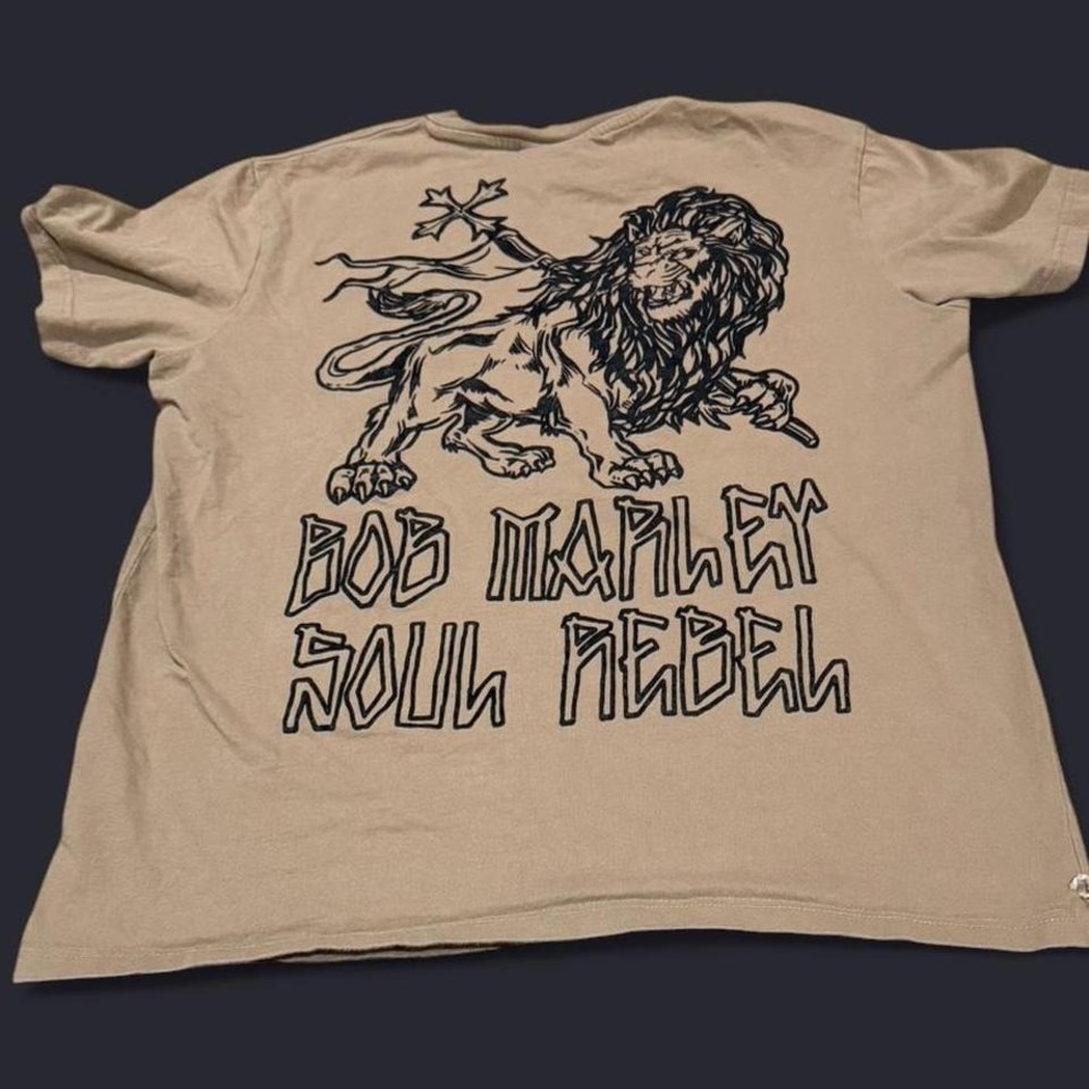 Bob Marley Soul Rebel Graphic T-Shirt Taupe Small Shoe‎ Palace Unisex